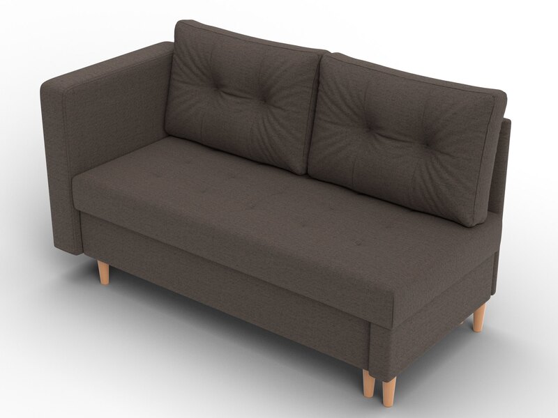 Кушетка Лига-098, Рогожка, Амур 05 коричневый