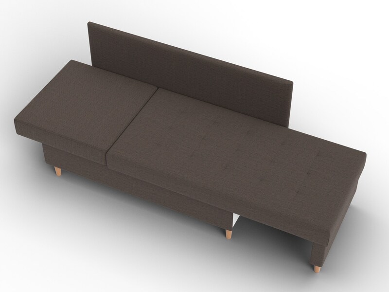 Кушетка Лига-098, Рогожка, Амур 05 коричневый