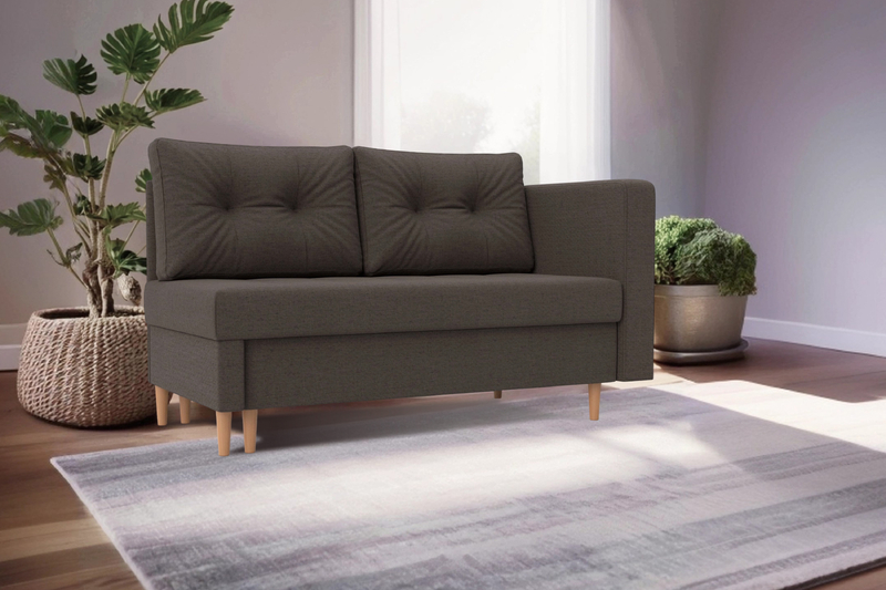 Кушетка Лига-098, Рогожка, Амур 05 коричневый