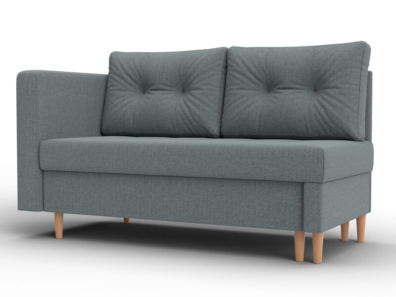 Кушетка Лига-098, Рогожка, Амур 07 серый