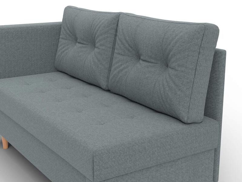 Кушетка Лига-098, Рогожка, Амур 07 серый