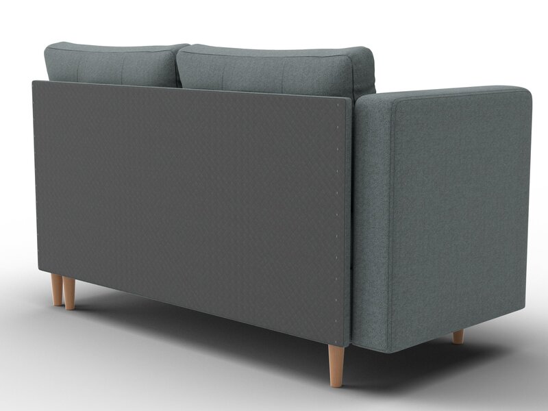 Кушетка Лига-098, Рогожка, Амур 07 серый