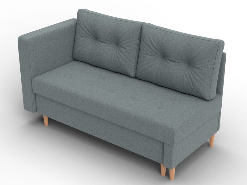 Кушетка Лига-098, Рогожка, Амур 07 серый