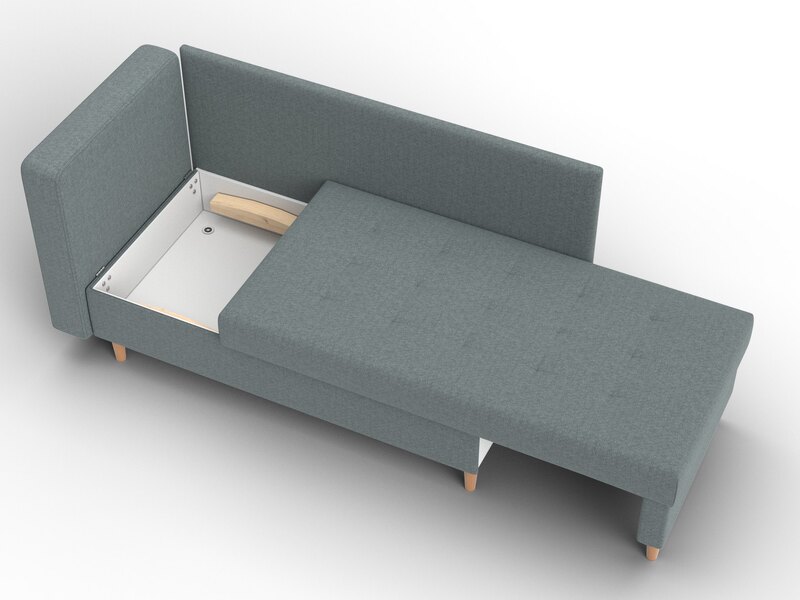 Кушетка Лига-098, Рогожка, Амур 07 серый