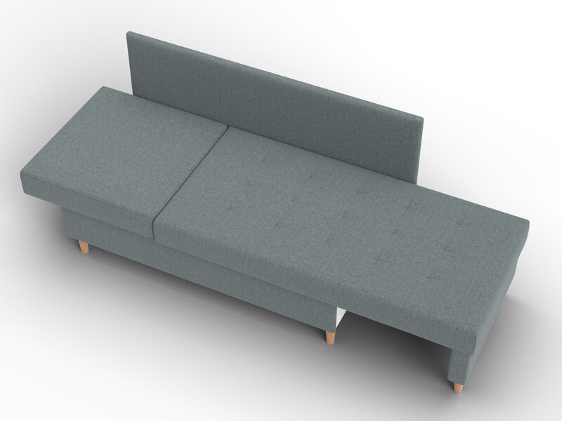 Кушетка Лига-098, Рогожка, Амур 07 серый