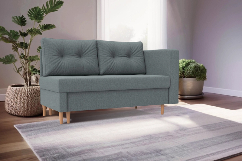 Кушетка Лига-098, Рогожка, Амур 07 серый