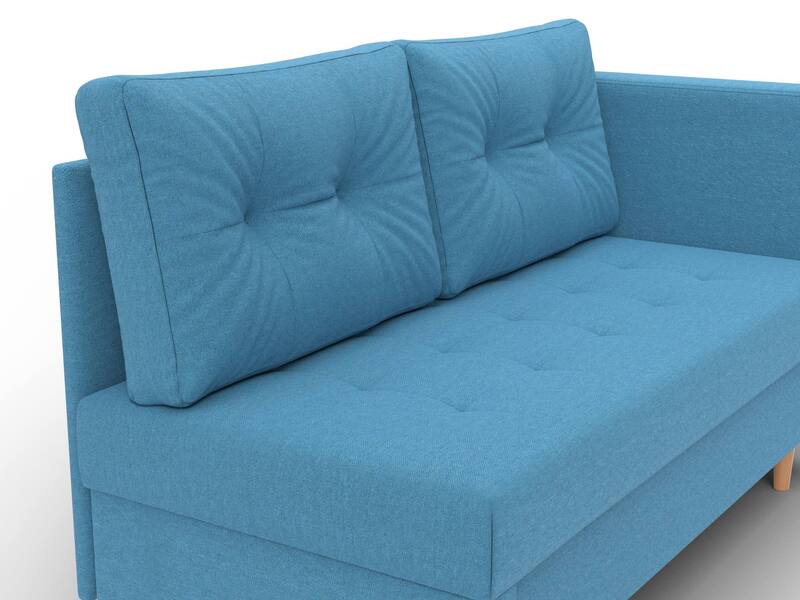 Кушетка Лига-098, Рогожка, Амур 10 голубой