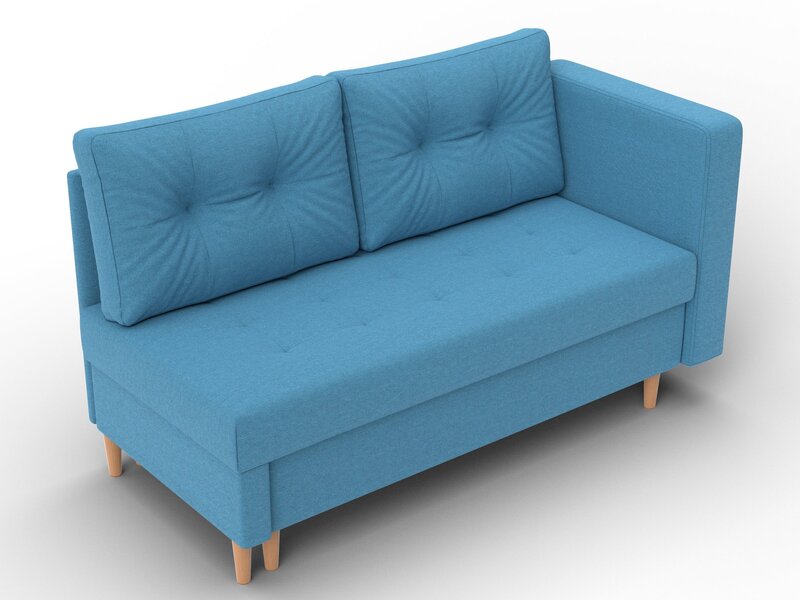 Кушетка Лига-098, Рогожка, Амур 10 голубой