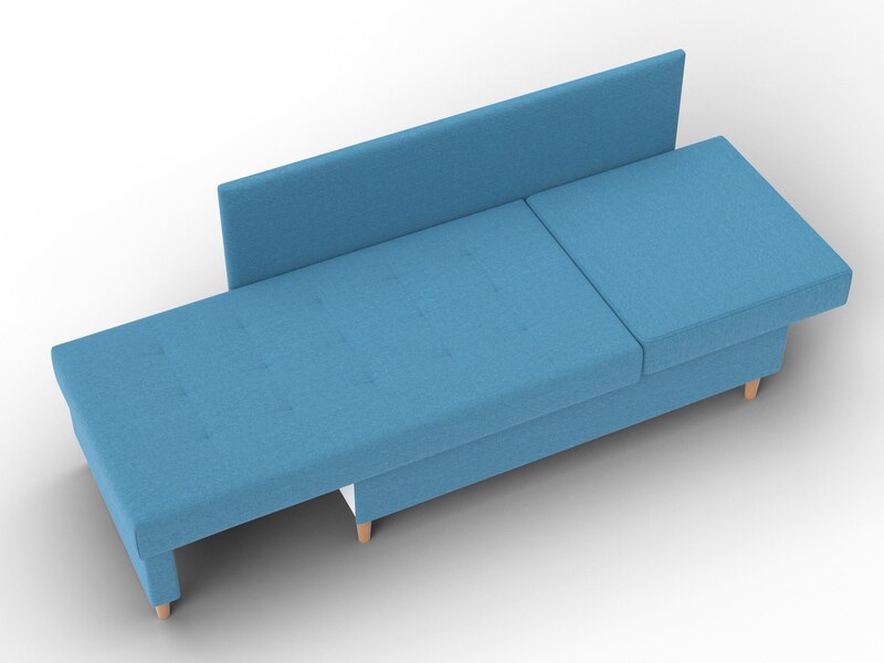 Кушетка Лига-098, Рогожка, Амур 10 голубой