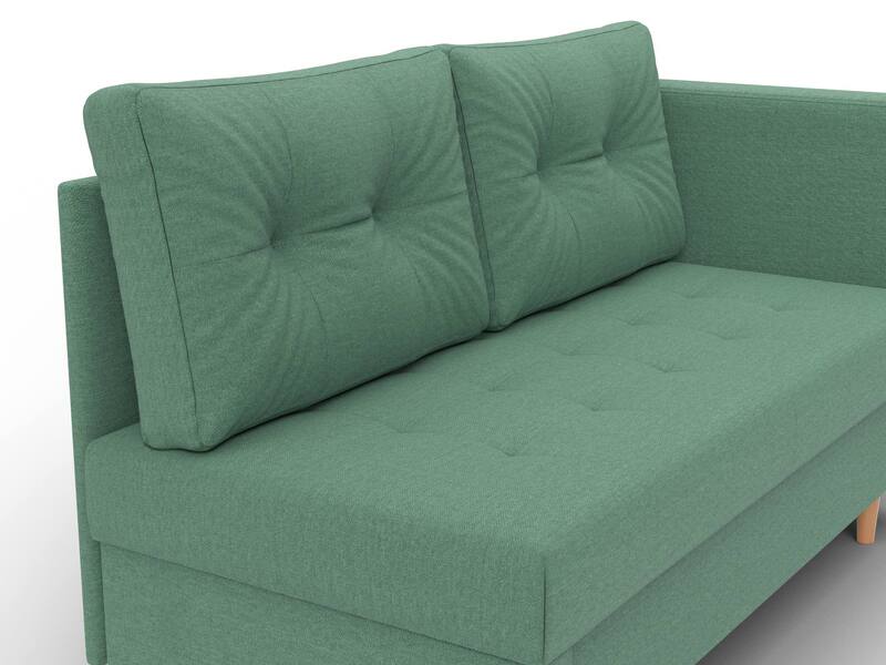 Кушетка Лига-098, Рогожка, Амур 11 зеленый