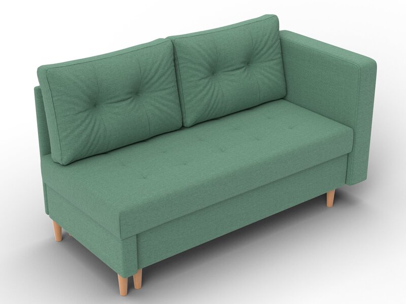 Кушетка Лига-098, Рогожка, Амур 11 зеленый