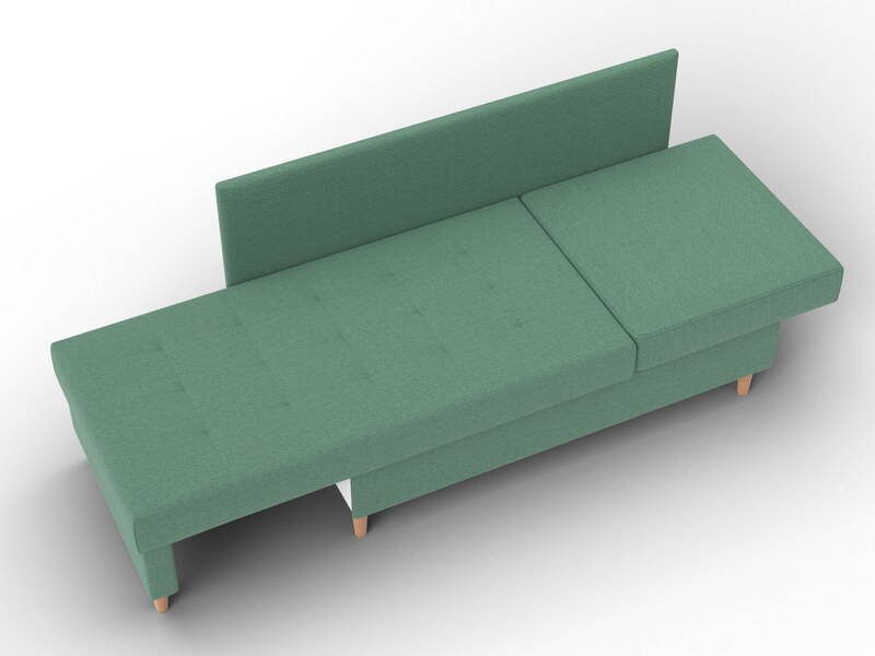 Кушетка Лига-098, Рогожка, Амур 11 зеленый