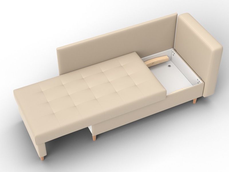 Кушетка Лига-098, Экокожа, экокожа бежевый