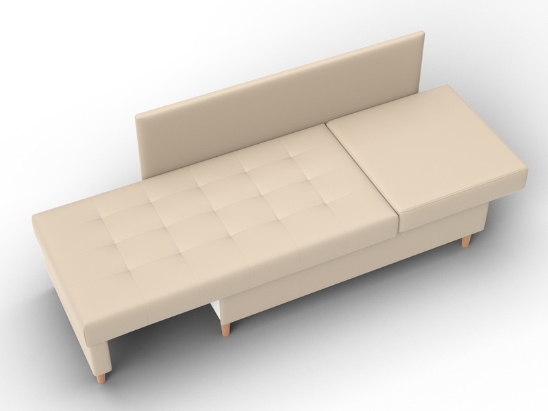 Кушетка Лига-098, Экокожа, экокожа бежевый