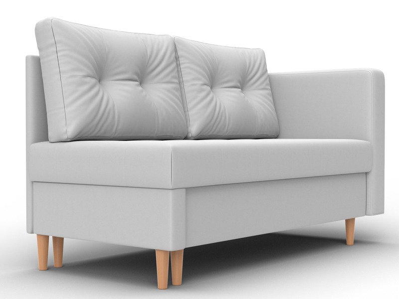 Кушетка Лига-098, Экокожа, экокожа белый