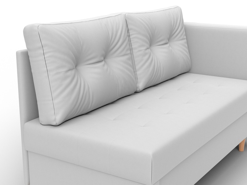 Кушетка Лига-098, Экокожа, экокожа белый