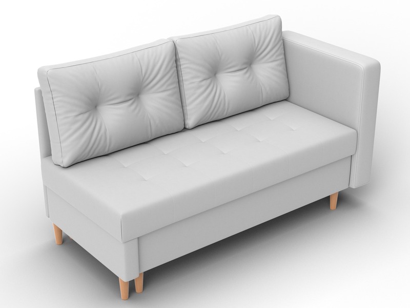 Кушетка Лига-098, Экокожа, экокожа белый