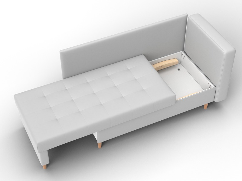 Кушетка Лига-098, Экокожа, экокожа белый