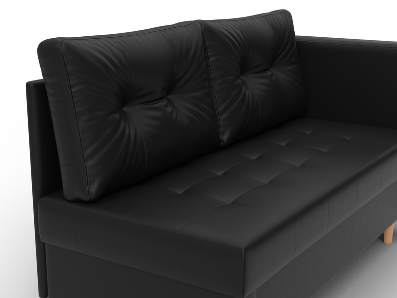 Кушетка Лига-098, Экокожа, экокожа черный