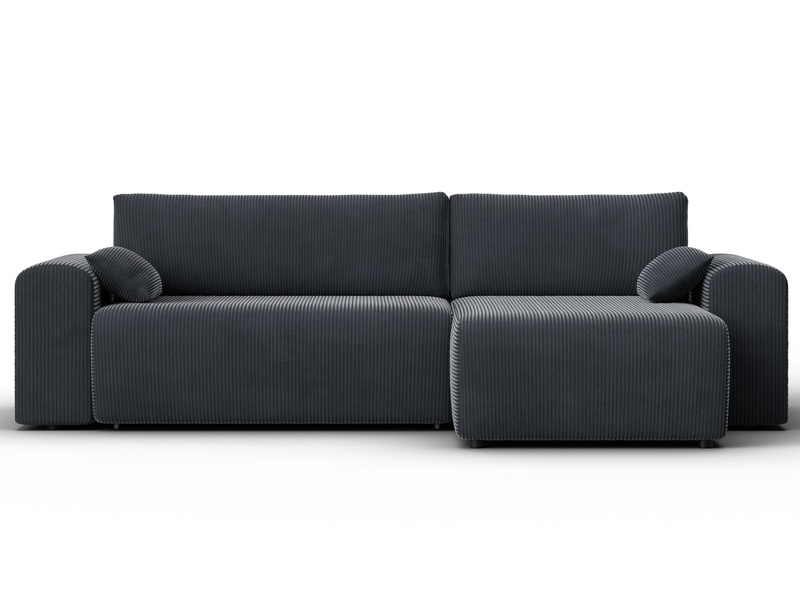 Диван угловой Лига-099 угол универсальный, Велюр, Vertical серый