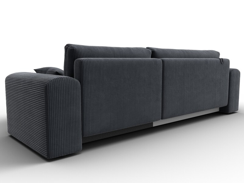 Диван угловой Лига-099 угол универсальный, Велюр, Vertical серый