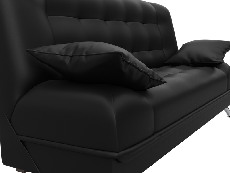 Диван-книжка Анна, Экокожа, Черный