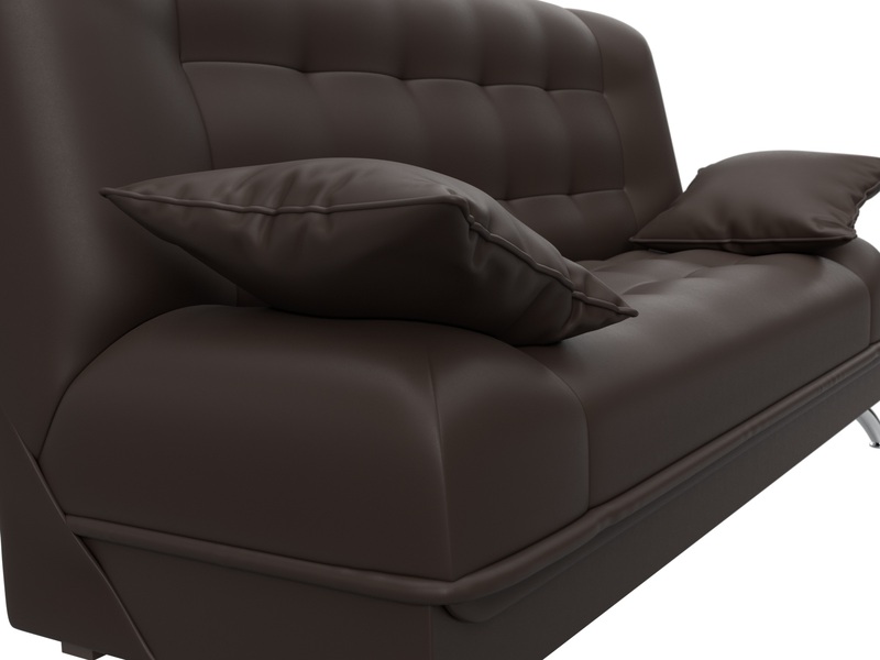 Диван-книжка Анна, Экокожа, Коричневый