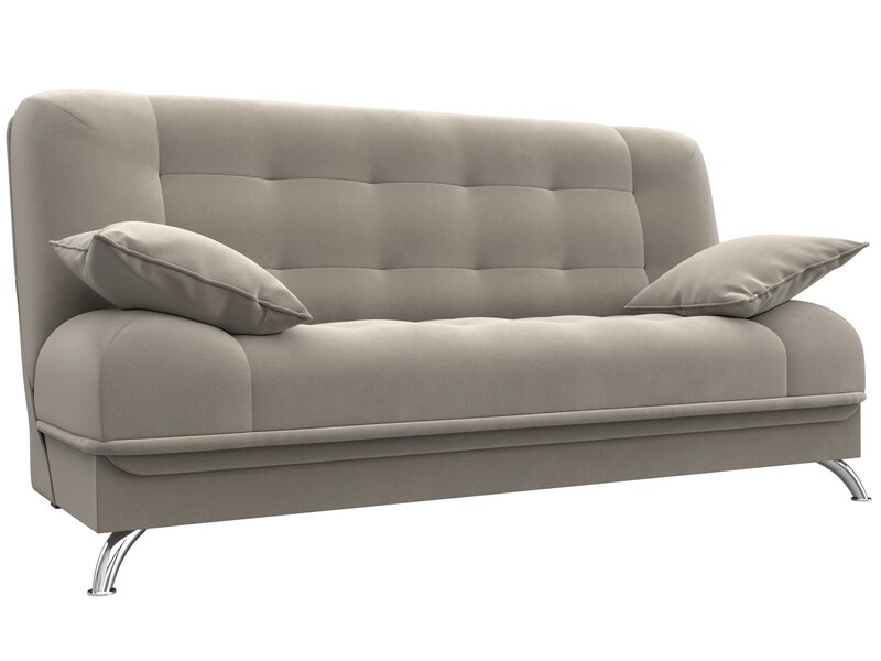 Диван-книжка Анна, Микровельвет, Бежевый