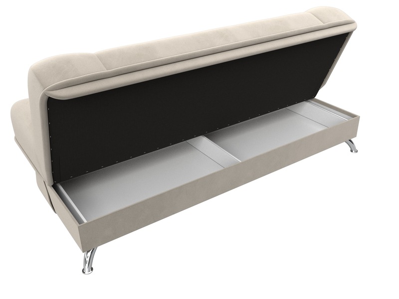 Диван-книжка Анна, Микровельвет, Бежевый