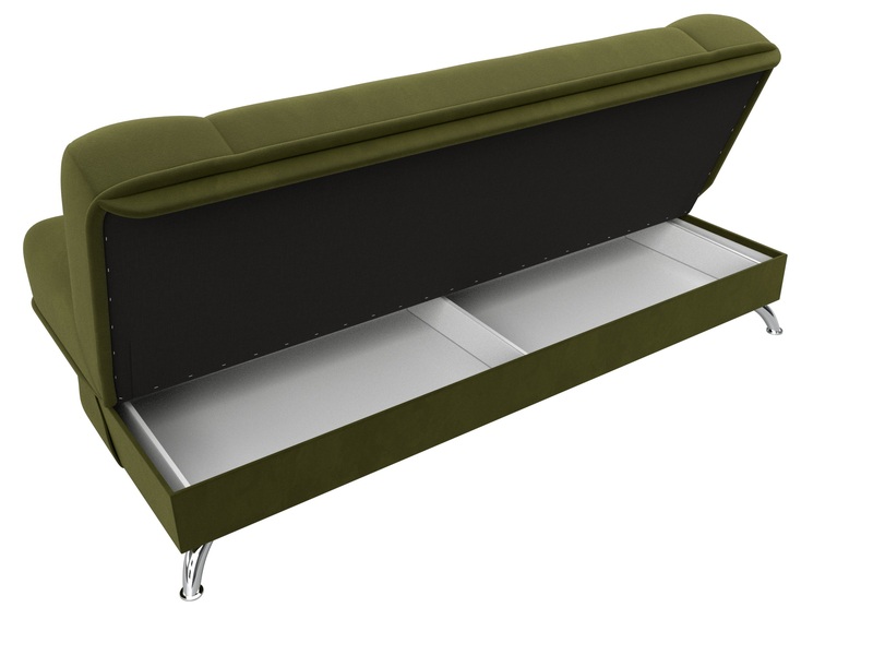 Диван-книжка Анна, Микровельвет, Зеленый