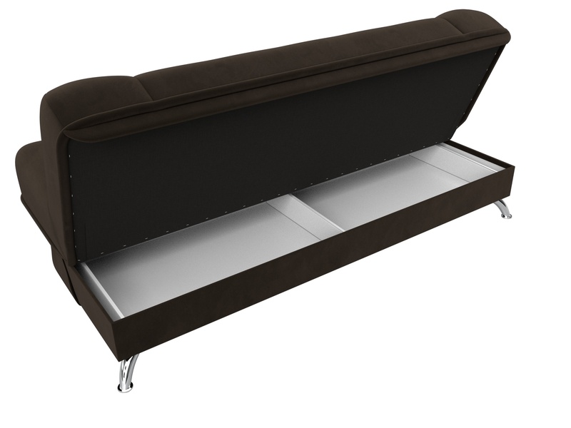 Диван-книжка Анна, Микровельвет, Коричневый