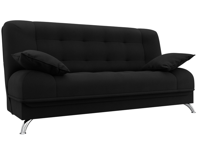 Диван-книжка Анна, Микровельвет, Черный