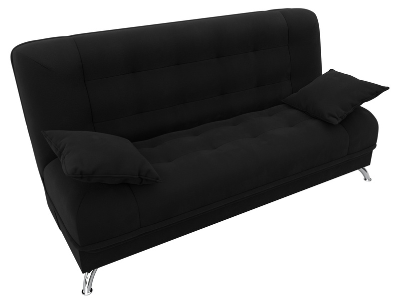 Диван-книжка Анна, Микровельвет, Черный