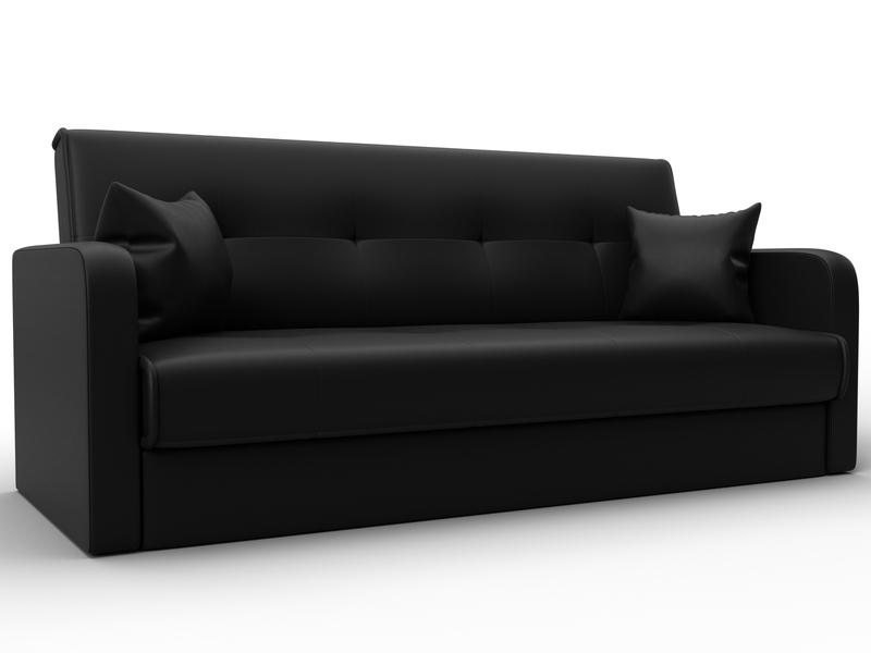 Диван-книжка Надежда, Экокожа, Черный