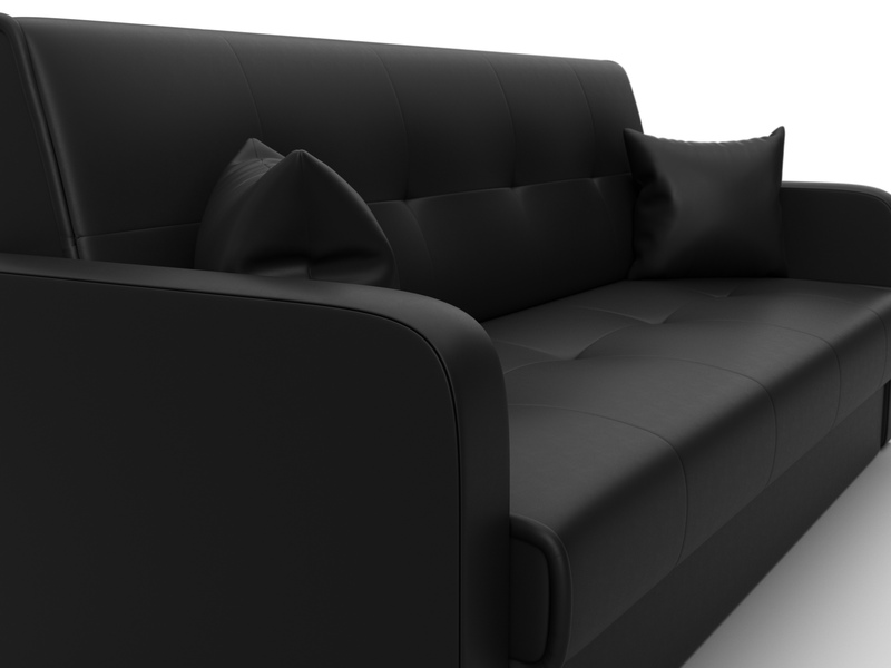 Диван-книжка Надежда, Экокожа, Черный