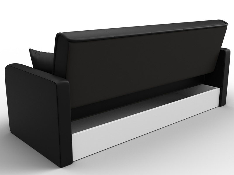 Диван-книжка Надежда, Экокожа, Черный