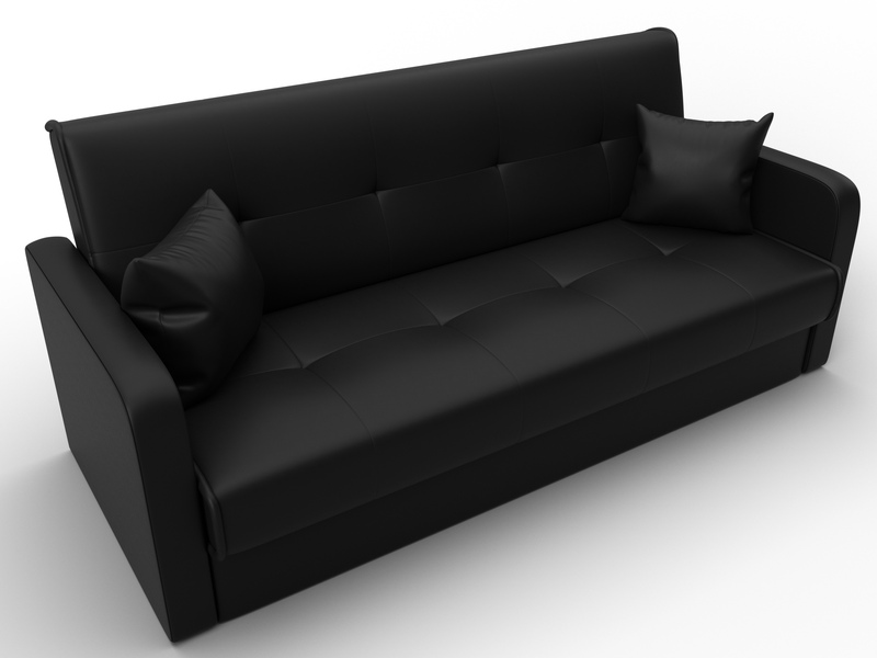 Диван-книжка Надежда, Экокожа, Черный