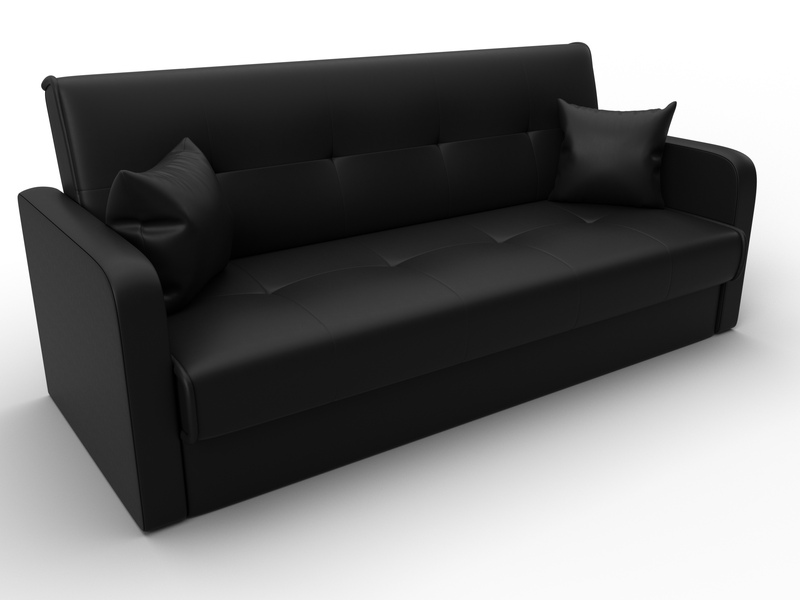 Диван-книжка Надежда, Экокожа, Черный