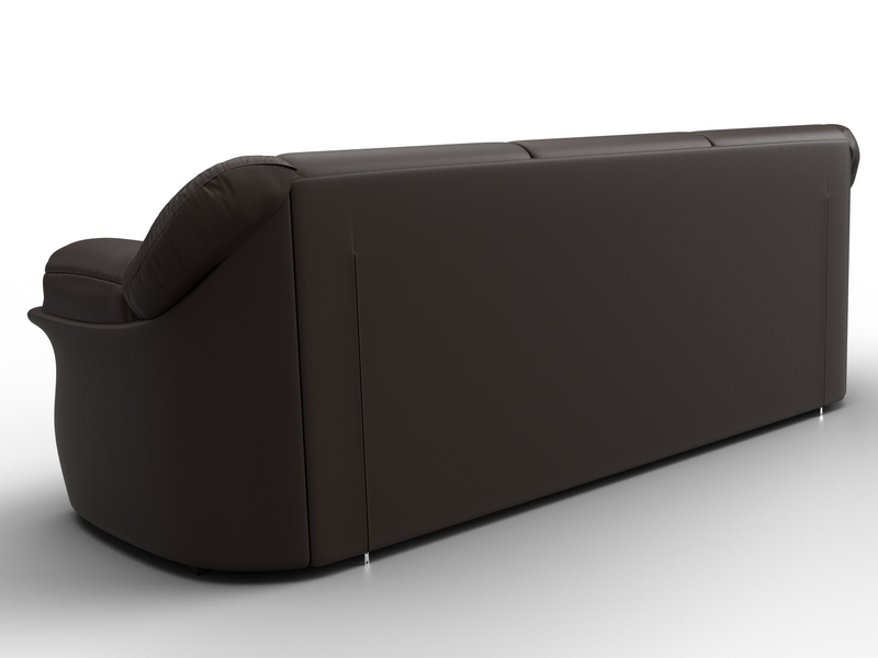 Диван прямой Карнелла, Экокожа, Коричневый