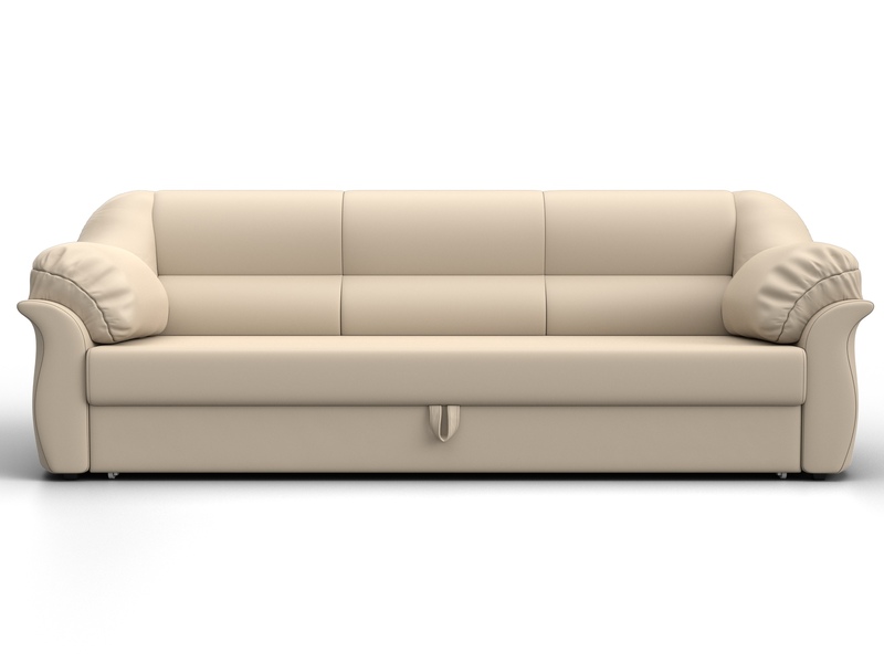 Диван прямой Карнелла, Экокожа, Бежевый