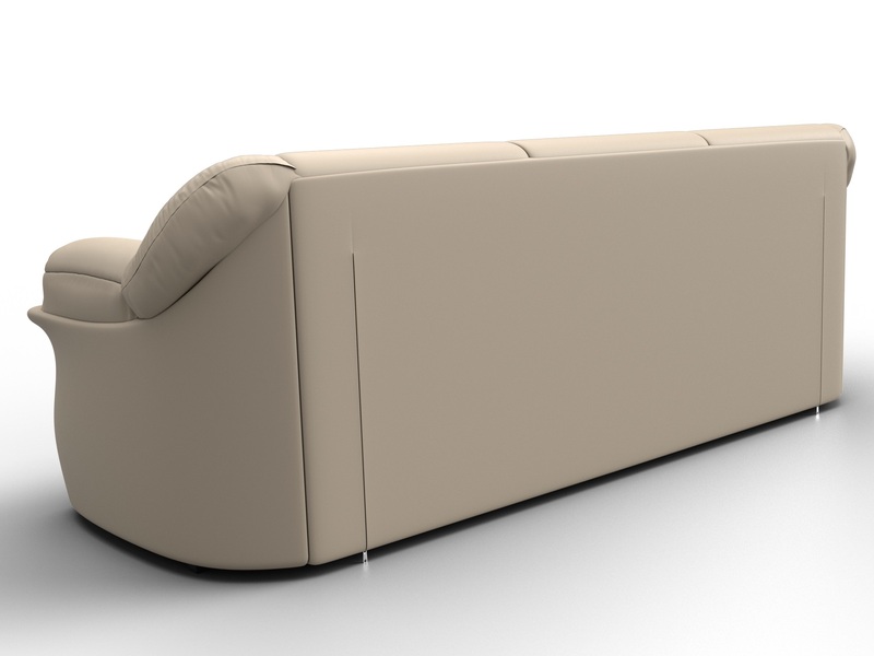 Диван прямой Карнелла, Экокожа, Бежевый