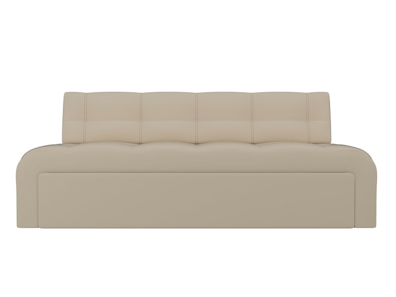 Диван кухонный прямой Люксор, Экокожа, Бежевый