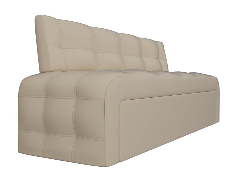 Диван кухонный прямой Люксор, Экокожа, Бежевый