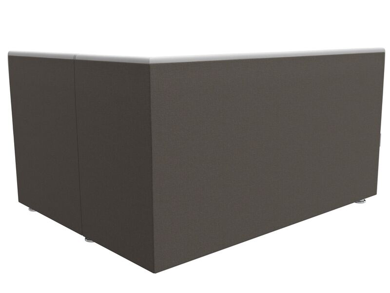 Диван кухонный угловой Уют правый угол, Экокожа, Белый