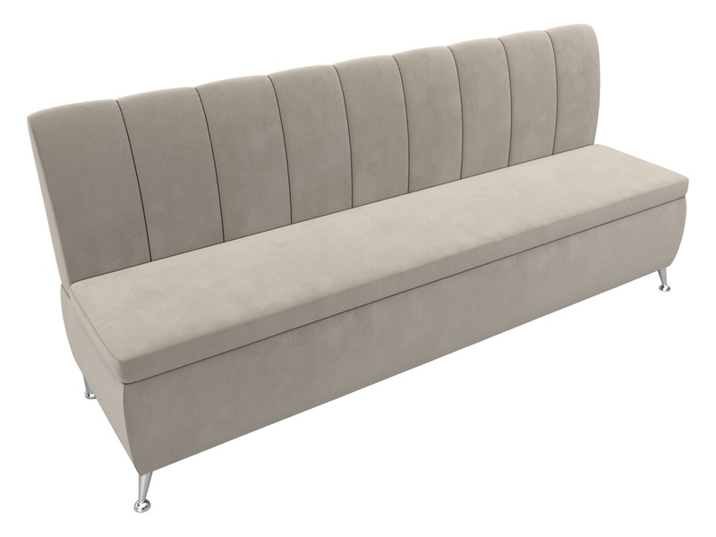 Диван кухонный прямой Кантри, Микровельвет, Бежевый