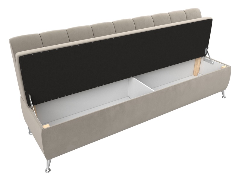 Диван кухонный прямой Кантри, Микровельвет, Бежевый