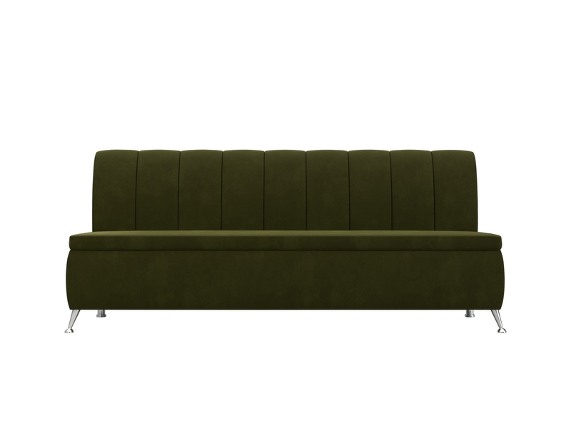 Диван кухонный прямой Кантри, Микровельвет, Зеленый