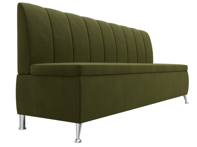 Диван кухонный прямой Кантри, Микровельвет, Зеленый