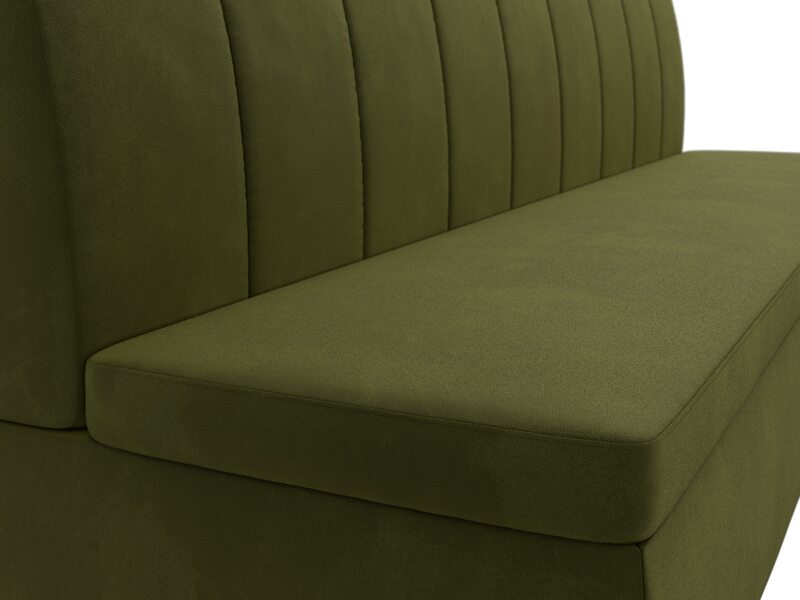 Диван кухонный прямой Кантри, Микровельвет, Зеленый