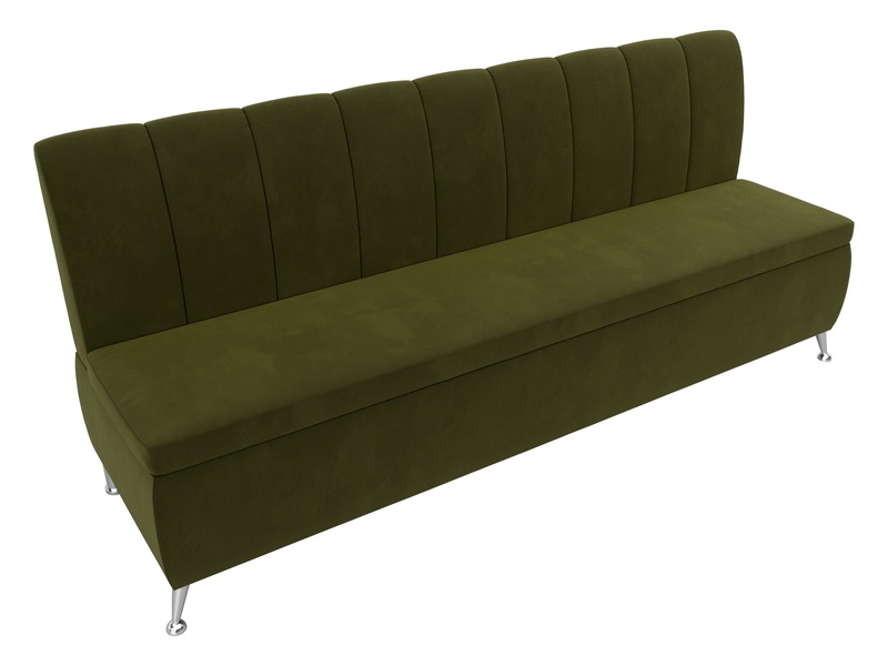 Диван кухонный прямой Кантри, Микровельвет, Зеленый